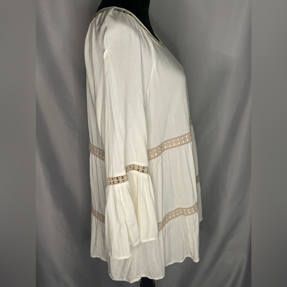 Melissa Paige Women’s Boho Peasant Tunic Top Blouse Bell Sleeves Sz XL NWOT - Picture 4 of 11